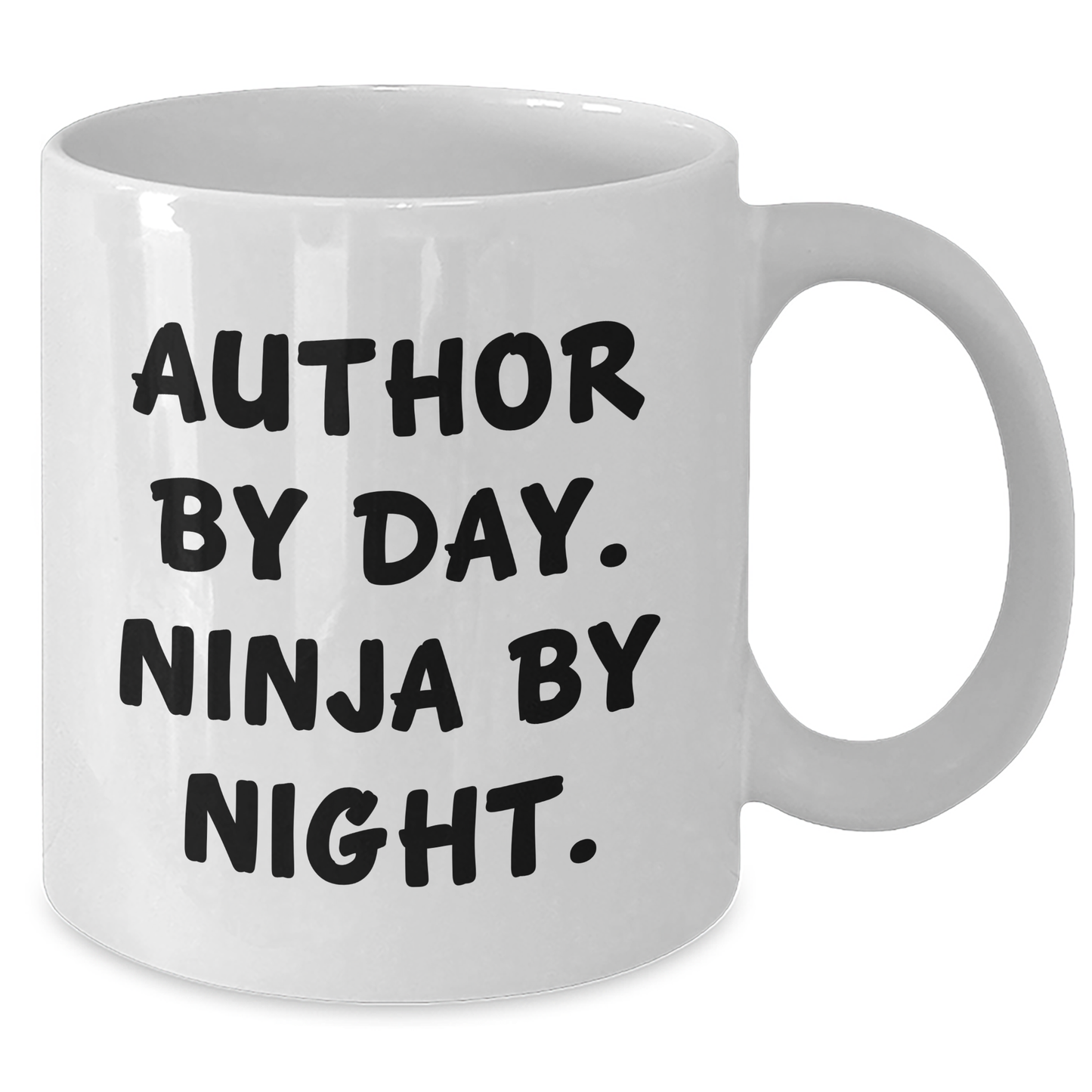 Author's Humor, Gifts from Men for Author By Day, Ninja By Night, White Coffee Mug for Father's Day - Additional
