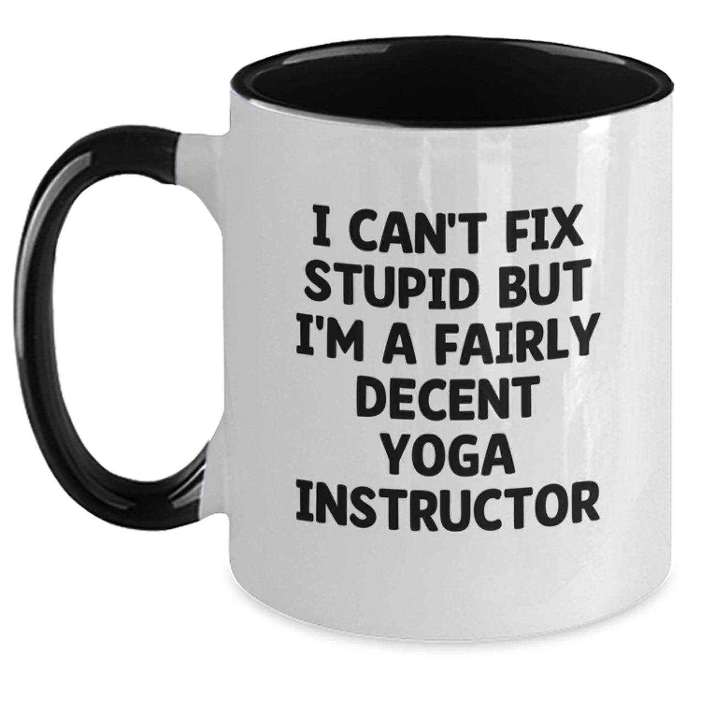 Gifts from Friends for Yoga Instructor Funny Quotes Two Tone Coffee Mug, Graduation Unique Gifts for Men, Women, Family, and Coworkers - Main