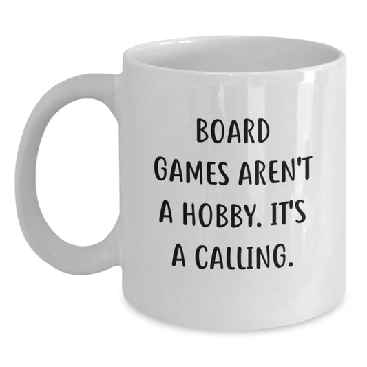 Funny Board Games Quote White Coffee Mug Gifts for Board Game Enthusiasts from Friends - Graduation Unique Gifts - Main