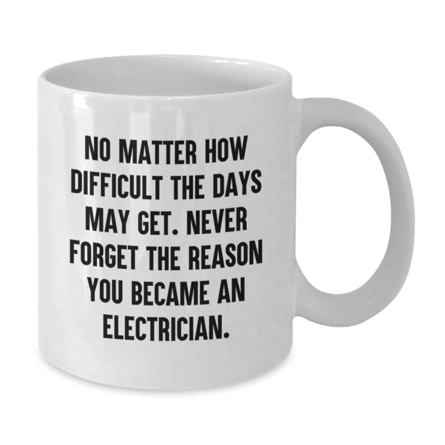 Inspirational Electrician Gifts for Men, Funny Quote White Coffee Mug, Graduation Unique Gifts from Friends - Additional