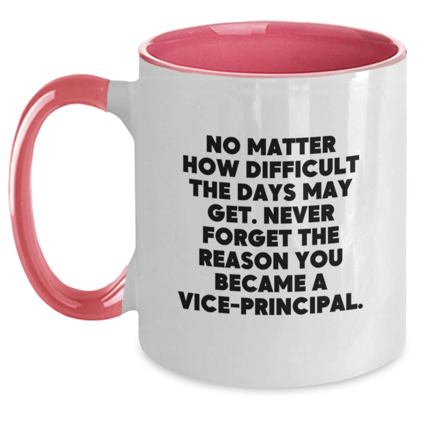 Inspirational Vice-principal Gifts, Funny Quote Coffee Mug, Two Tone Mug for Graduation, Gifts from Friends, Vice-principal Appreciation, Vice-principal Motivation - Main