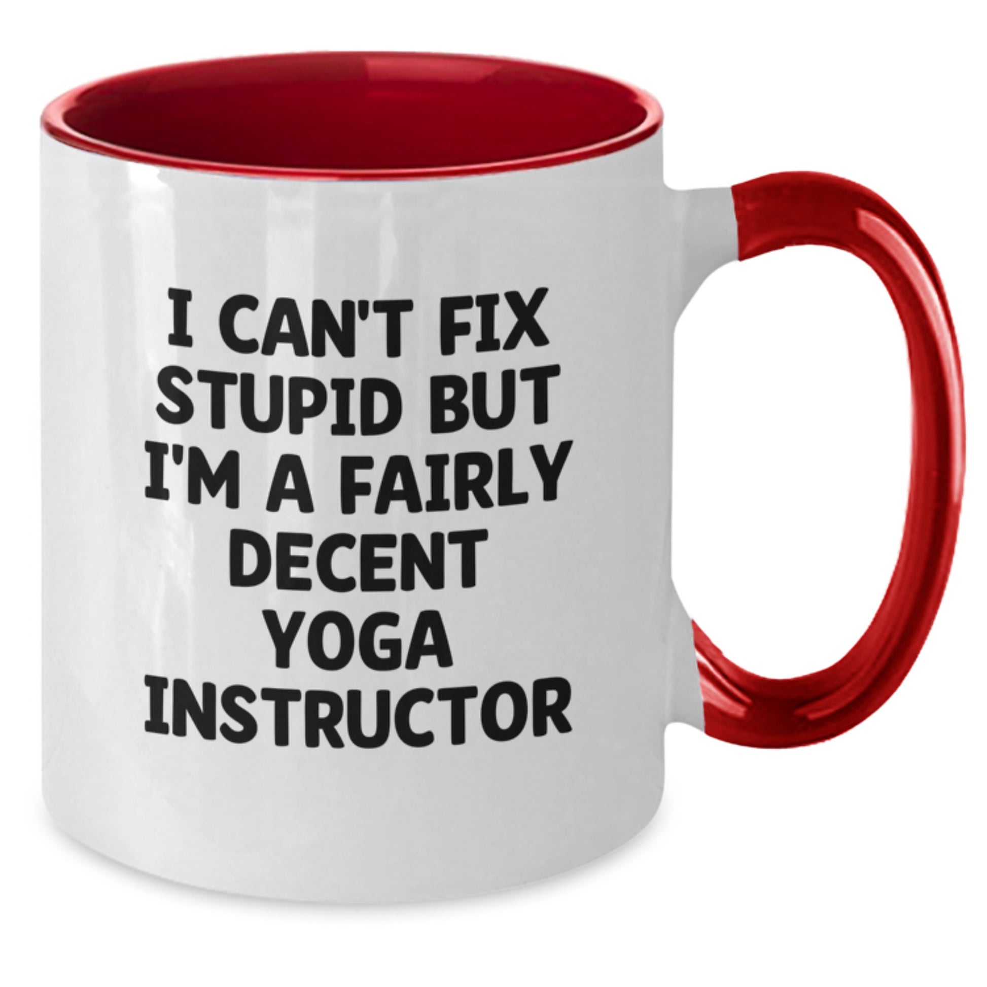 Gifts from Friends for Yoga Instructor Funny Quotes Two Tone Coffee Mug, Graduation Unique Gifts for Men, Women, Family, and Coworkers - Additional