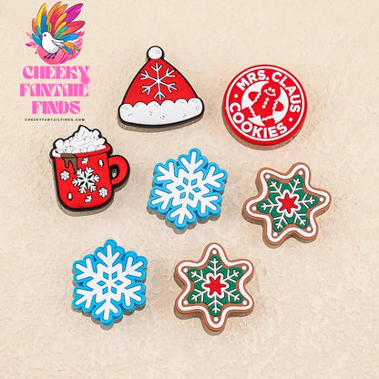 12/20/50pcs Christmas Shoe Charms Shoe Decorations Pins for Women Kids Men Boys Girls Xmas Favor Gift Garden Sandal Accessories - Cheeky Fantail Finds