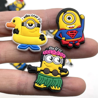 12PCS Despicable Me Shoe Charms Shoe Flowers Cartoon Figure Accessories Shoes Decorations for shoes Slippers Buckle Gift Cheeky Fantail Finds
