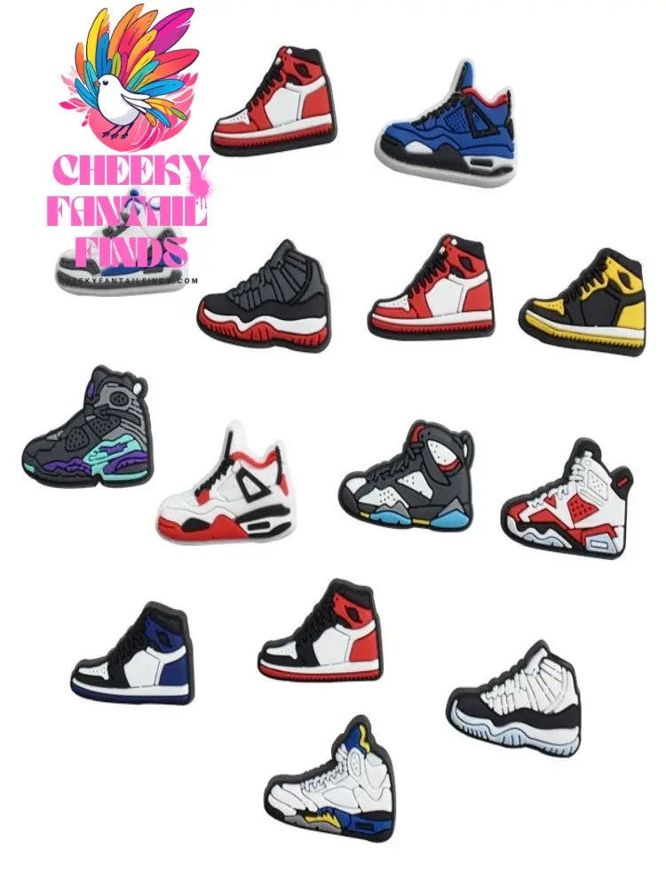 12Pcs Sneaker Collection Shoe Charms Accessories Sets For Kids Men Hole Shoes Charms Cartoon Sandals Decoration Cheeky Fantail Finds