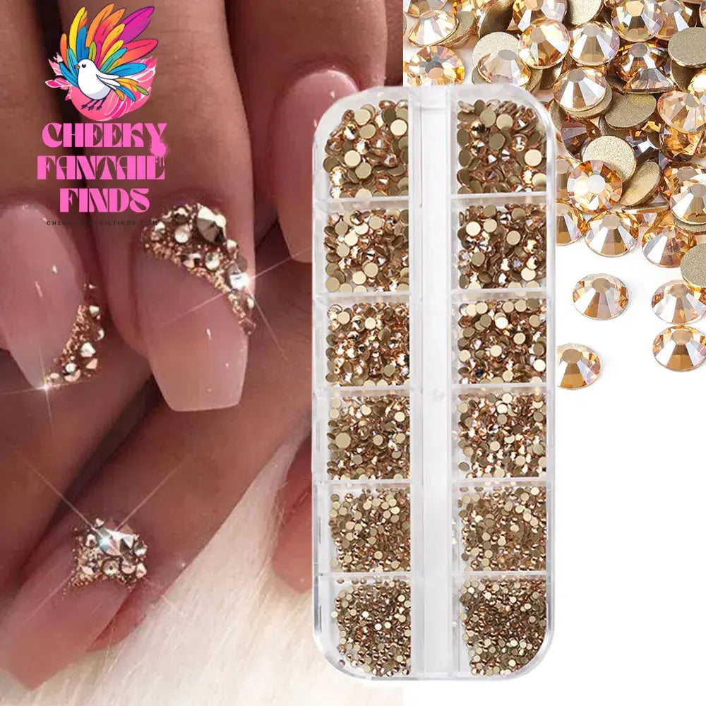 12grids Red Nail Gems Rhinestones 2/3/4/5mm Flat-Back Nail Crystal Diamond SS6/10/16/20/30 Mixed Luxury Glass Rhinestones Charms Cheeky Fantail Finds