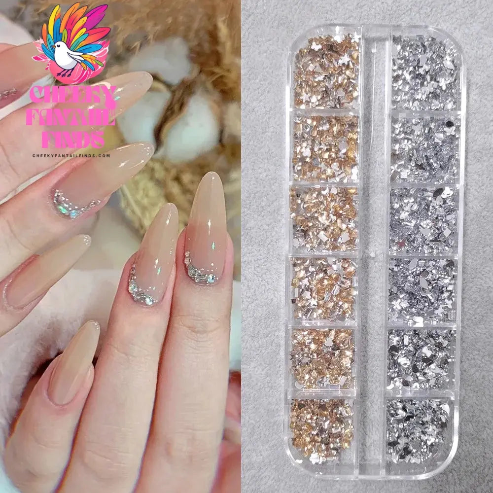 12grids Red Nail Gems Rhinestones 2/3/4/5mm Flat-Back Nail Crystal Diamond SS6/10/16/20/30 Mixed Luxury Glass Rhinestones Charms Cheeky Fantail Finds