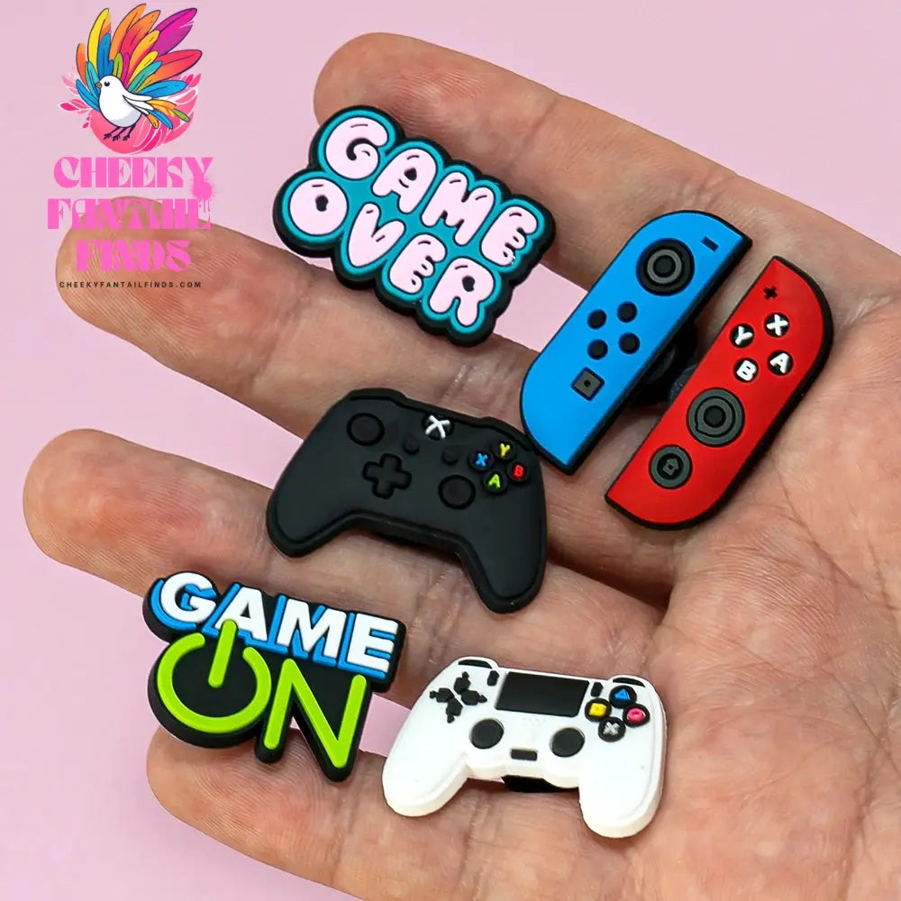 13PCS Set Fashion Game Style Shoe Charms Women Men Decoration Cute Game Controller Shoe Accessories Sandal Buckle Pins for Clog Cheeky Fantail Finds
