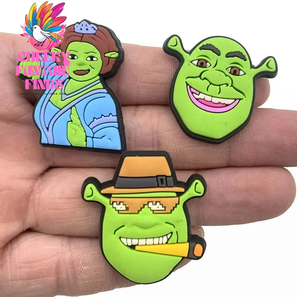 14Pcs-10pcs/set Imitation Shoe Charms PVC Cartoon Clogs Sandals Garden Shoe Accessories Funny for Boy Party Gift Cheeky Fantail Finds