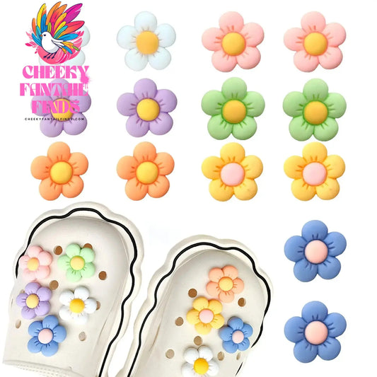 14pcs Flower Charms Cute Shoe Charms Accessories Shoe Decoration Daisy Shoes Pins Gift for Kids Girl Adults Woman Birthday Party Cheeky Fantail Finds