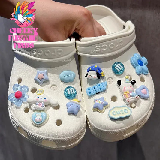 14pcs/set New Cinnamoroll Shoes Accessories Cartoon Hole Shoes Buckle Diy Decoration Removable Girl Gifts Cheeky Fantail Finds
