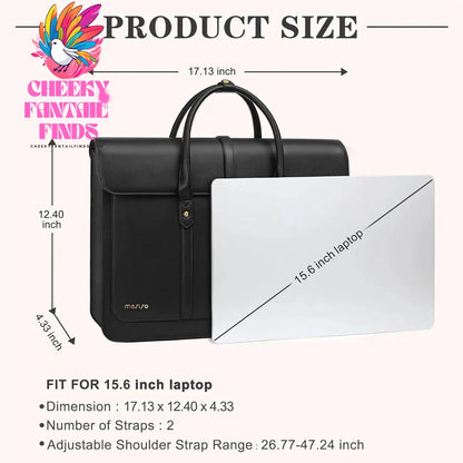 15 15.6 16 inch Laptop Bag for Women MacBook Air Pro M3 M2 M1 HP Dell Asus Notebook PU Leather Computer Shoulder Bag Backpack Cheeky Fantail Finds