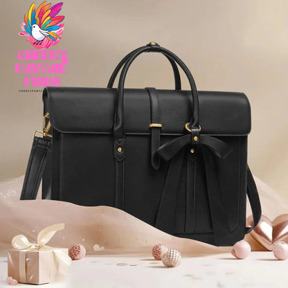 15 15.6 16 inch Laptop Bag for Women MacBook Air Pro M3 M2 M1 HP Dell Asus Notebook PU Leather Computer Shoulder Bag Backpack Cheeky Fantail Finds