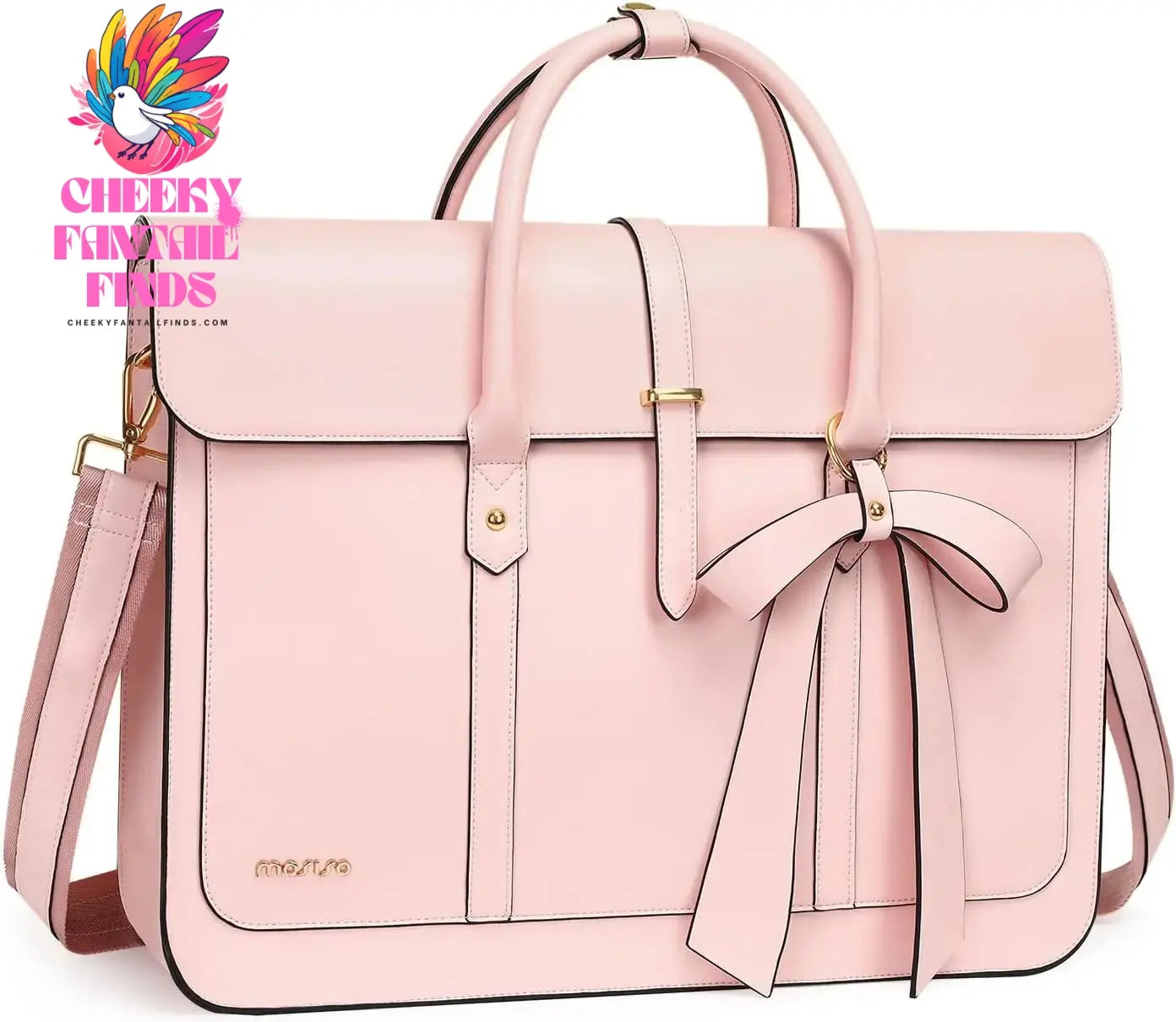 15 15.6 16 inch Laptop Bag for Women MacBook Air Pro M3 M2 M1 HP Dell Asus Notebook PU Leather Computer Shoulder Bag Backpack Cheeky Fantail Finds