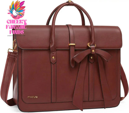 15 15.6 16 inch Laptop Bag for Women MacBook Air Pro M3 M2 M1 HP Dell Asus Notebook PU Leather Computer Shoulder Bag Backpack Cheeky Fantail Finds