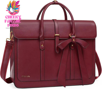 15 15.6 16 inch Laptop Bag for Women MacBook Air Pro M3 M2 M1 HP Dell Asus Notebook PU Leather Computer Shoulder Bag Backpack Cheeky Fantail Finds