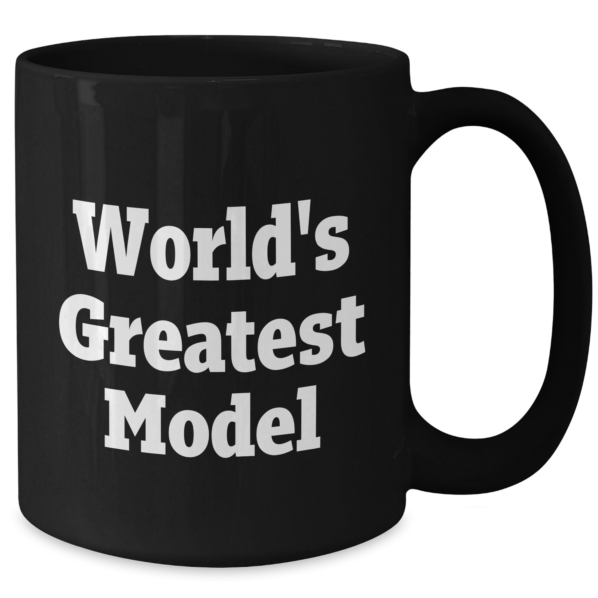 Funny World's Greatest Model Gifts from Men to Model Fans on Father's Day, Unique Black Coffee Mug - Additional
