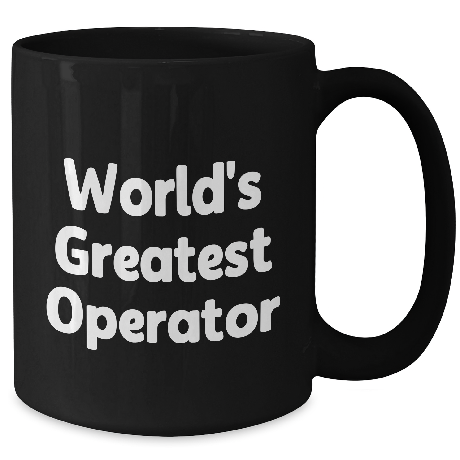Funny World's Greatest Operator Gifts from Dad, Black Coffee Mug for Operator on Father's Day, Unique Operator Gifts - Additional