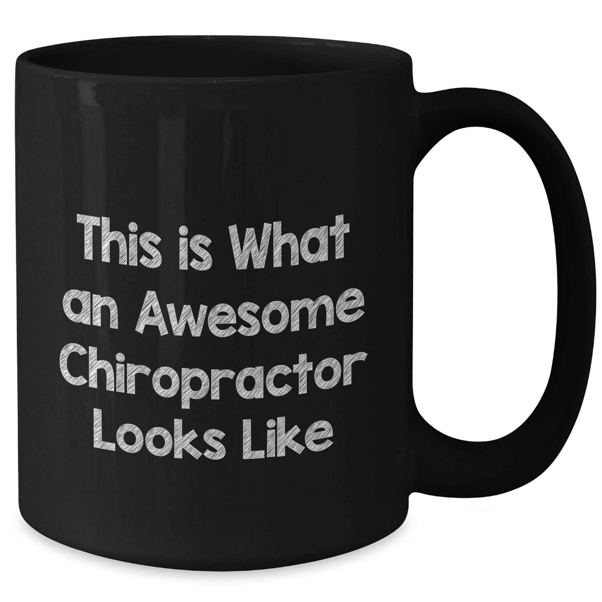 Chiropractor Gifts from Friends, Chiropractor Awesome Mugs for Graduation, 'This Is What An Awesome Chiropractor Looks Like' Funny Mug, Black Ceramic 11oz or 15oz - Additional