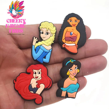 15Pcs Set Princess PVC Sandals Shoe Accessories Charms Decoration Buckle Cute Ornament DIY Wristbands Charms Cheeky Fantail Finds