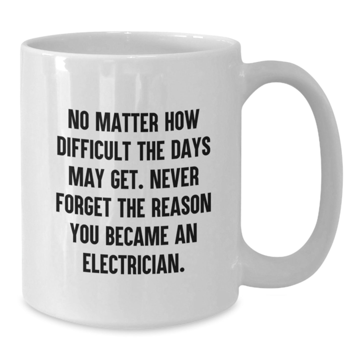 Inspirational Electrician Gifts for Men, Funny Quote White Coffee Mug, Graduation Unique Gifts from Friends - Additional