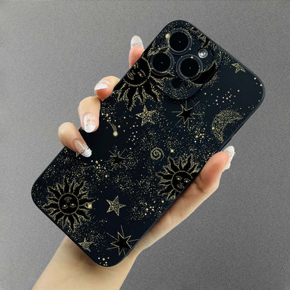 Universal Fit Imitation Star Sky Graphic TPU Soft Phone Case for iPhone 14/13/12/11 Series, Including Plus and Pro Models, with Shock-Absorbing Protection and Vibrant Graphic Design