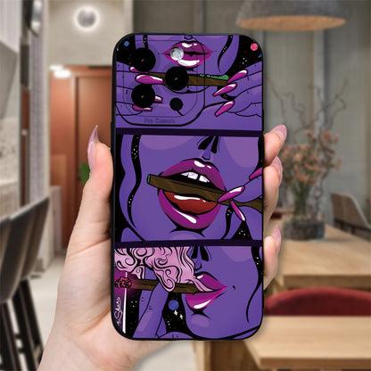 Chic Lips Printed Phone Case - Fashion-Forward Protection for iPhone 15 14 13 12 11 XS XR X 7 8 Plus Pro Max Mini - Unique & Eye-Catching Design