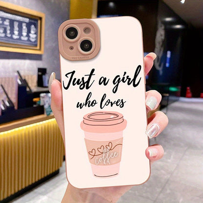 Tea With Milk Artistry - Durable Silicone Phone Case for IPhone 7/8/SE/X/XS/XR/11/12/13/14/15 Pro Max - Trendy Protective Cover with Eye-Catching Pattern
