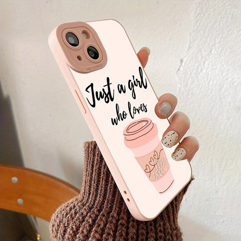 Tea With Milk Artistry - Durable Silicone Phone Case for IPhone 7/8/SE/X/XS/XR/11/12/13/14/15 Pro Max - Trendy Protective Cover with Eye-Catching Pattern
