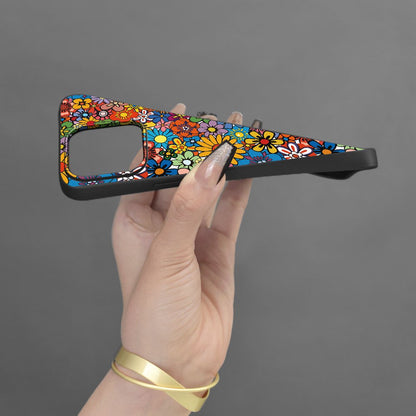 Flowers Pattern Liquid Silicone Mobile Phone Case Full-Body Protection Shockproof Anti-fall TPU Soft Rubber Case Color: Transparent White Black For Men Women For IPhone 15 14 13 12 11 XS XR X 7 8 Mini Plus Pro Max SE 2020/202