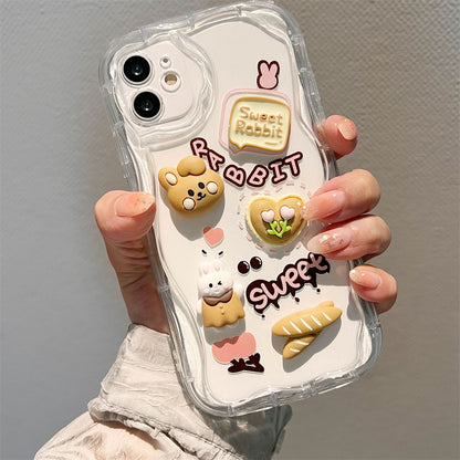 Cute 3D Rabbit Doll Soft Drop Resistant And Shockproof Silicone Phone Case Suitable For Redmi 12 12C A1 10C 10 10A 9 9A 9C 9T Note 12 12s 11s 10s 11 10 9s 9 Pro K30 Xiaomi 11 12 Poco X3 F3 M4 Pro Lite TPU Protective Cover
