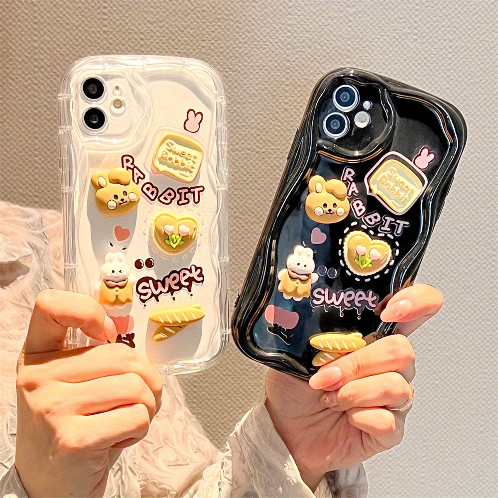 Cute 3D Rabbit Doll Soft Drop Resistant And Shockproof Silicone Phone Case Suitable For Redmi 12 12C A1 10C 10 10A 9 9A 9C 9T Note 12 12s 11s 10s 11 10 9s 9 Pro K30 Xiaomi 11 12 Poco X3 F3 M4 Pro Lite TPU Protective Cover