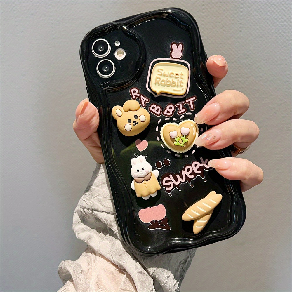 Cute 3D Rabbit Doll Soft Drop Resistant And Shockproof Silicone Phone Case Suitable For Redmi 12 12C A1 10C 10 10A 9 9A 9C 9T Note 12 12s 11s 10s 11 10 9s 9 Pro K30 Xiaomi 11 12 Poco X3 F3 M4 Pro Lite TPU Protective Cover