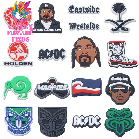 17pcs/Set New Zealand Style Series shoes Charms Shoe Decorations for shoes Jibz Accesories Boys Girls Kids Christmas Party Gift Cheeky Fantail Finds