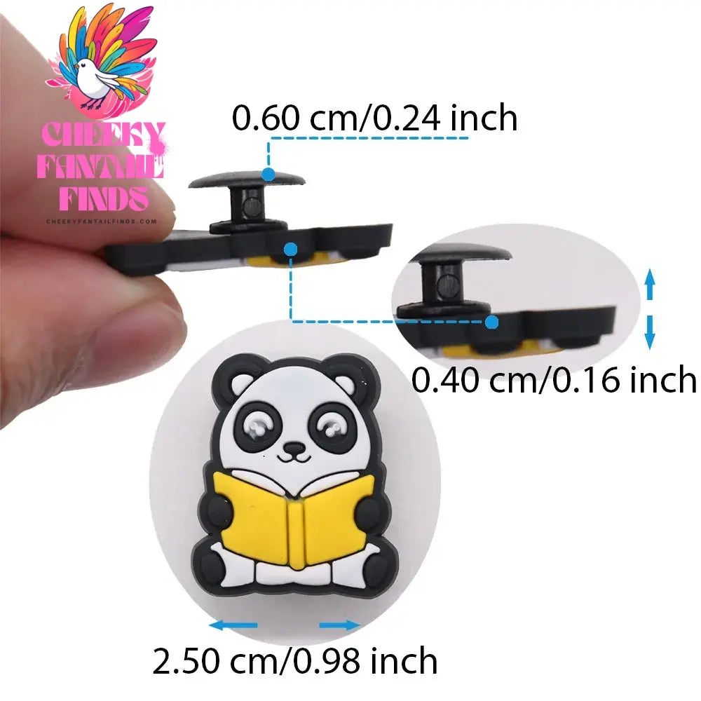 18Pcs Animal Cartoon Panda PVC Sandals Shoes Charms Accessories Clogs Boys Girls Garden Shoe Buckle Decoration Fit Birthday Gift - Cheeky Fantail Finds