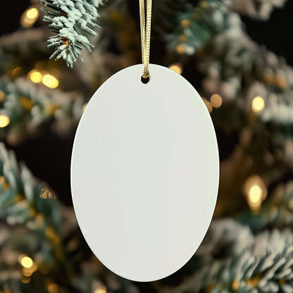 Warden Gifts, Funny Quote Oval Ornament, Keep Calm Warden Voice, Christmas Unique Gifts from Friends, Gifts for Warden - Image 4