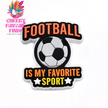 18pcs Cartoon Football Shoe Charms Design Shoe Decoration Fits For PVC Shoe Accessories Kids Boys Party Gifts Cheeky Fantail Finds