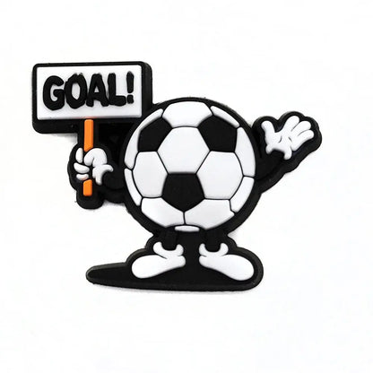 18pcs Cartoon Football Shoe Charms Design Shoe Decoration Fits For PVC Shoe Accessories Kids Boys Party Gifts Cheeky Fantail Finds