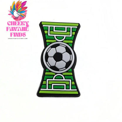 18pcs Cartoon Football Shoe Charms Design Shoe Decoration Fits For PVC Shoe Accessories Kids Boys Party Gifts Cheeky Fantail Finds