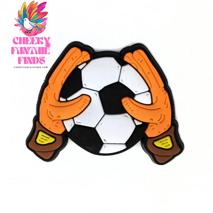 18pcs Cartoon Football Shoe Charms Design Shoe Decoration Fits For PVC Shoe Accessories Kids Boys Party Gifts Cheeky Fantail Finds