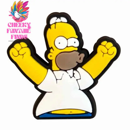 18pcs/set CCF Simpson Cartoon Comedy Series for Shoe Charms Accessories for Classic Clog Shoe Decoration Birthday Gifts Cheeky Fantail Finds