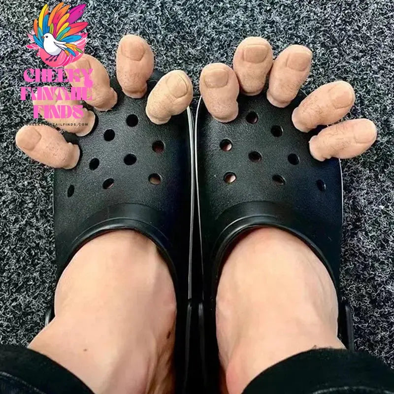 1PC 3D Creative Big Toe Alligator Hanging Shoe Toe Personality Decoration Funny Decor Creative Shoe Decoration Accessories Cheeky Fantail Finds