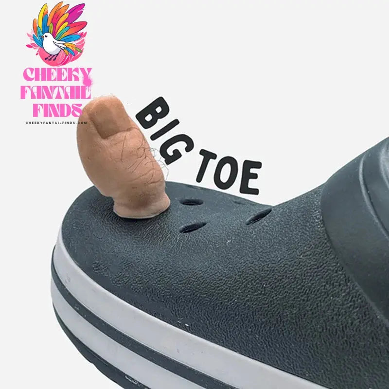 1PC 3D Creative Big Toe Alligator Hanging Shoe Toe Personality Decoration Funny Decor Creative Shoe Decoration Accessories Cheeky Fantail Finds