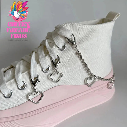 1PCS Charm Tassel Heart Pendant Boot Shoe Chain Sneakers Jewelry For Women Unisex Trendy Sports Shoes Chain Party Jewelry Gift Cheeky Fantail Finds