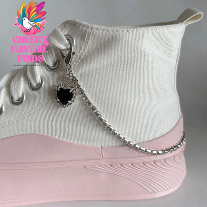 1PCS Charm Tassel Heart Pendant Boot Shoe Chain Sneakers Jewelry For Women Unisex Trendy Sports Shoes Chain Party Jewelry Gift Cheeky Fantail Finds