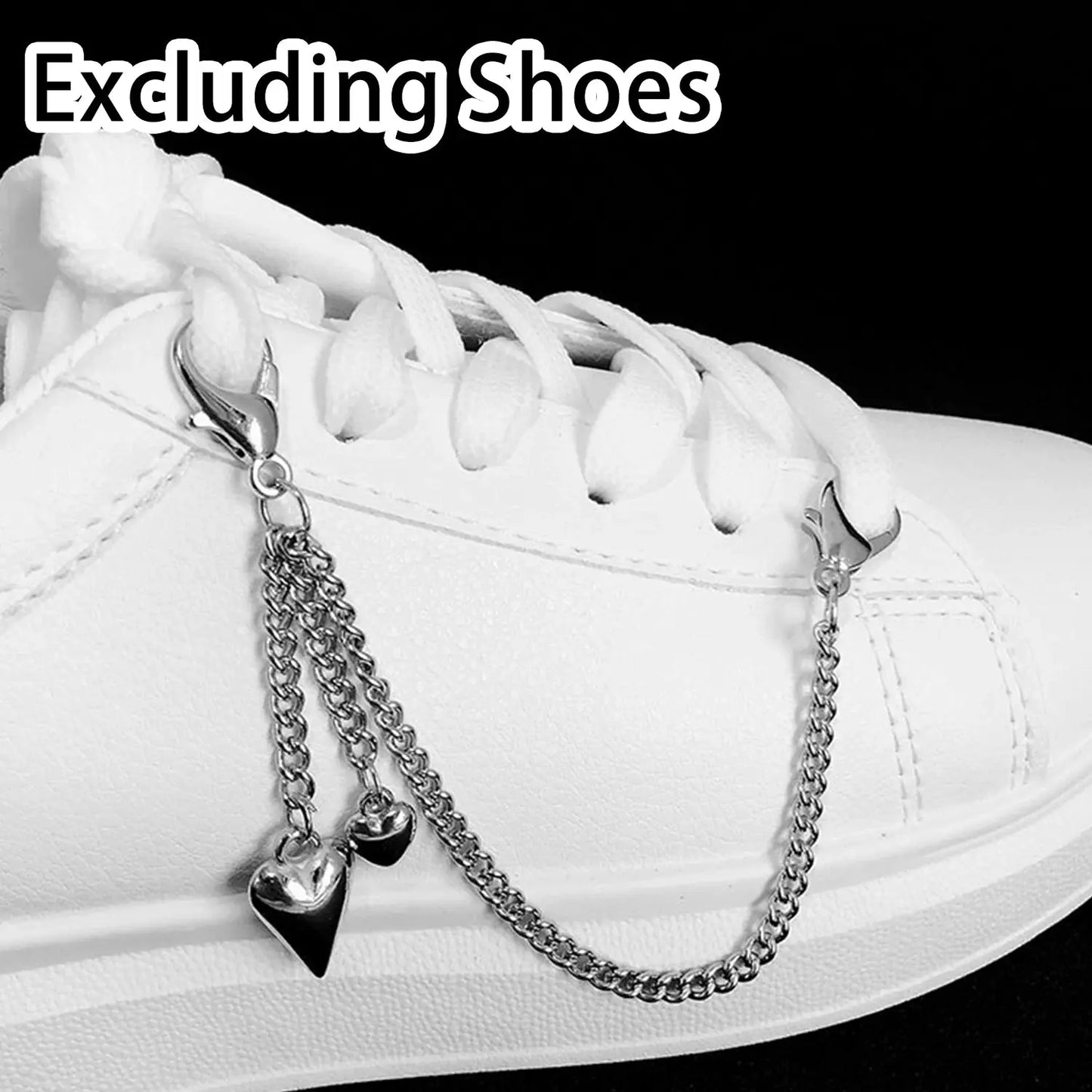 1PCS Charm Tassel Heart Pendant Boot Shoe Chain Sneakers Jewelry For Women Unisex Trendy Sports Shoes Chain Party Jewelry Gift Cheeky Fantail Finds