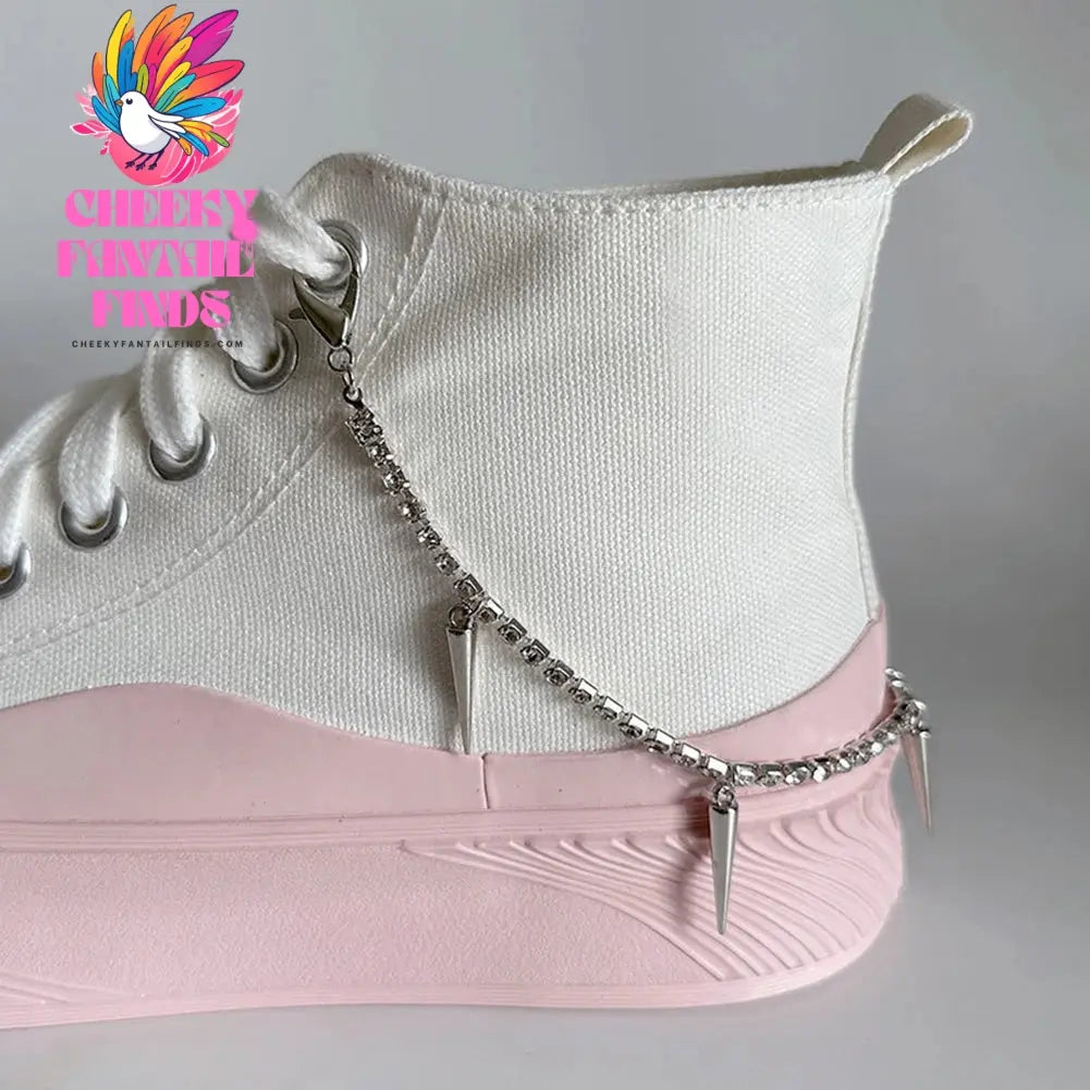 1PCS Charm Tassel Heart Pendant Boot Shoe Chain Sneakers Jewelry For Women Unisex Trendy Sports Shoes Chain Party Jewelry Gift Cheeky Fantail Finds