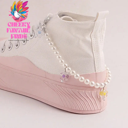 1PCS Charm Tassel Heart Pendant Boot Shoe Chain Sneakers Jewelry For Women Unisex Trendy Sports Shoes Chain Party Jewelry Gift Cheeky Fantail Finds