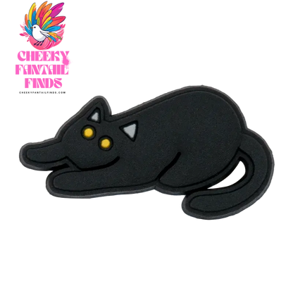 1PCS Cute Cats Shoe Charms Black Cat Shoe Accessories for Clogs Women's Snadal Decoration Men Kids Slippers Buckle Pins Pendants - Cheeky Fantail Finds