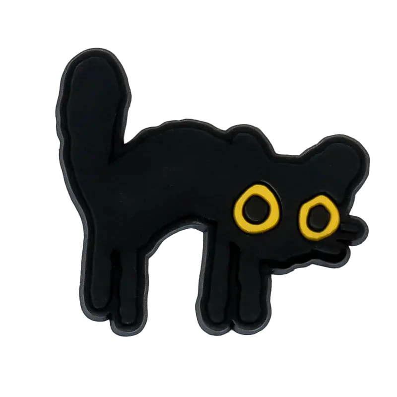 1PCS Cute Cats Shoe Charms Black Cat Shoe Accessories for Clogs Women's Snadal Decoration Men Kids Slippers Buckle Pins Pendants - Cheeky Fantail Finds